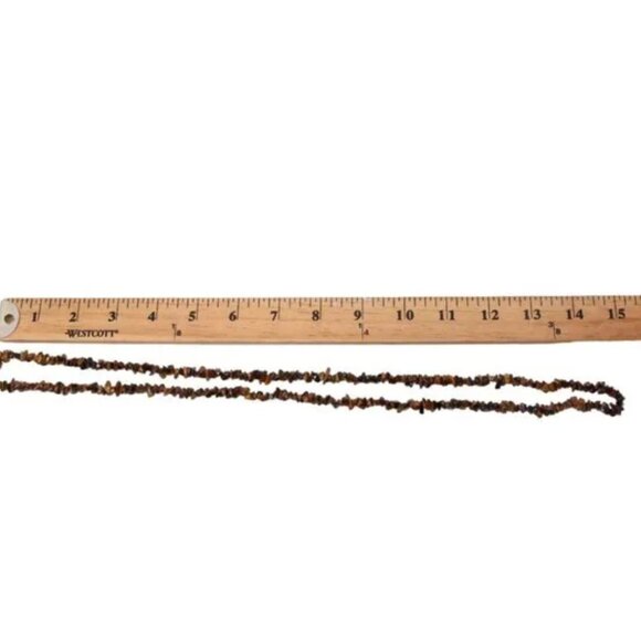 Tiger Eye Gemstone Chip Jewelry Lot - 3 Stretch Bracelets & Necklace Set | Boho - Picture 7 of 12